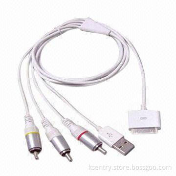 Component AV TV Video Cable, USB Audio 5 RCA for iPhone/iPad, Manufacturer, with CE and RoHS